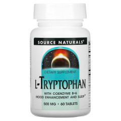 Триптофан коферментний Source Naturals (L-Tryptophan with Coenzyme B-6) 500 мг 60 таблеток