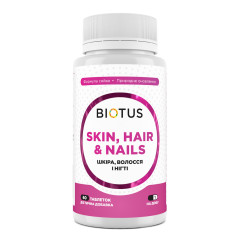 Волосся, шкіра та нігті, Hair, Skin &amp; Nails, Biotus, 60 таблеток