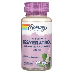 Ресвератрол з японського гірчака 225 мг Solaray (Resveratrol Japanese Knotweed) 60 капсул