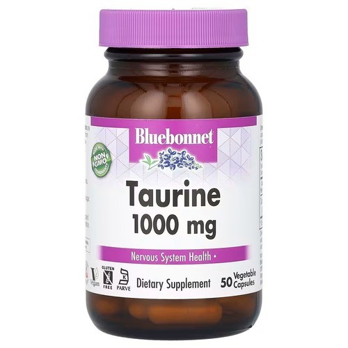 Таурин 1000 мг Bluebonnet (Taurine) 50 капсул