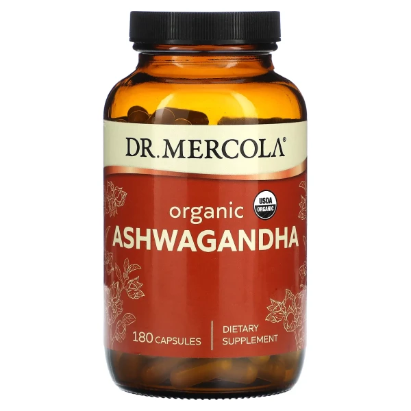Органічна ашваганда Dr. Mercola (Organic Ashwagandha) 400 мг 180 капсул