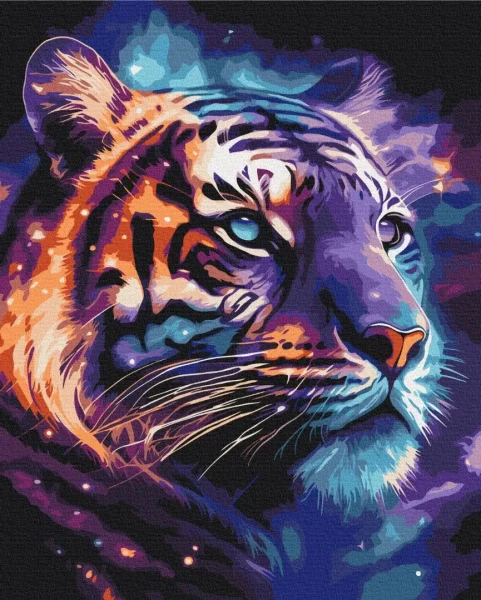 Картина за номерами Космічний тигр  Brushme 48x60
