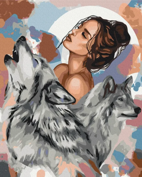 Картина за номерами Вовчиці © Ольга Бочулинська  Brushme 40x50