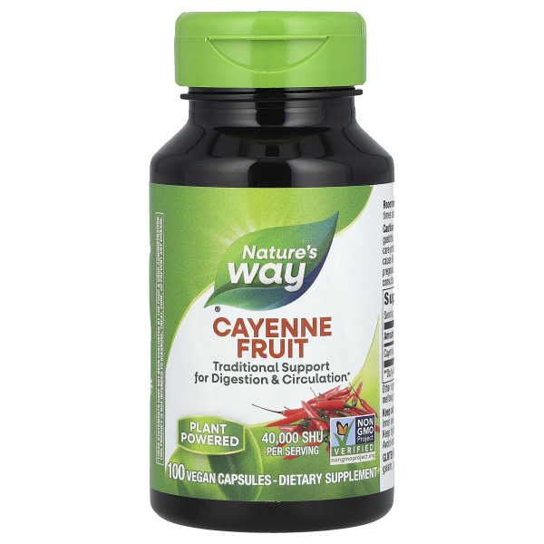 Экстракт кайенского перца Nature's Way (Cayenne Fruit) 450 мг 100 капсул