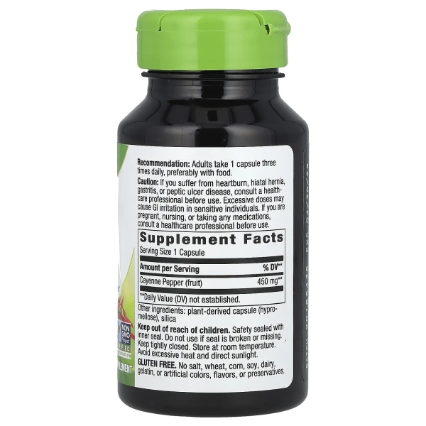 Экстракт кайенского перца Nature's Way (Cayenne Fruit) 450 мг 100 капсул