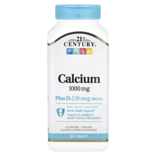Кальцій з вітаміном D3 21st Century (CALCIUM) 1000 мг 90 таблеток