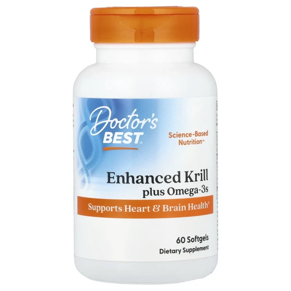 Омега 3 олія криля Doctor's Best (Enhanced Krill Plus Omega3s) 400 мг 60 капсул