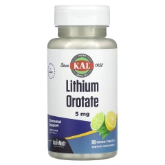 Оротат літію (Lithium Orotate) 5 мг 90 таблеток зі смаком лимон-лайм