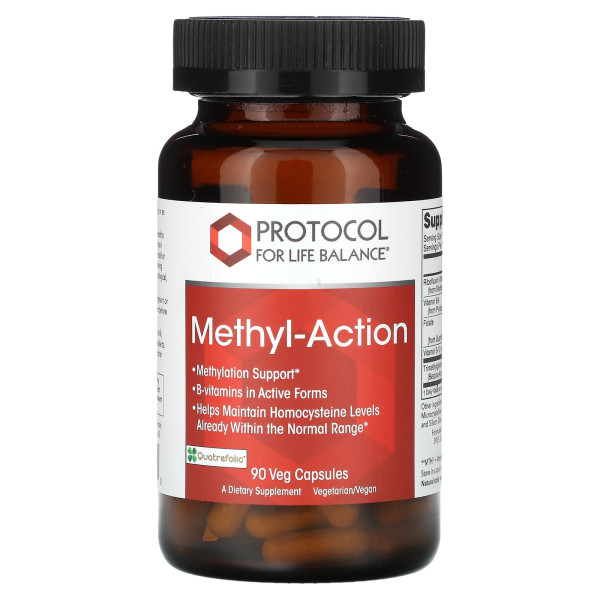 Підтримка метилювання Protocol for Life Balance (Methyl-Action) активний В-комплекс 90 веганських капсул