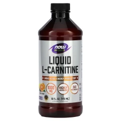 Рідкий L-карнітин NOW Foods (Liquid L-Carnitine) 1000 мг 473 мл зі смаком цитрусових
