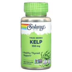 Solaray, True Herbs, водорості, 100 вегетаріанських капсул