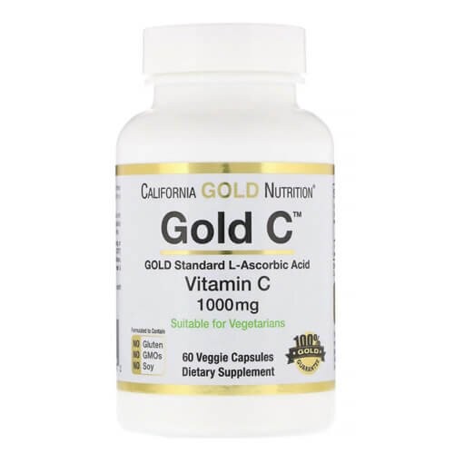 Витамин C 1000 мг Калифорния Gold Nutrition (Gold C) 60 растительных капсул