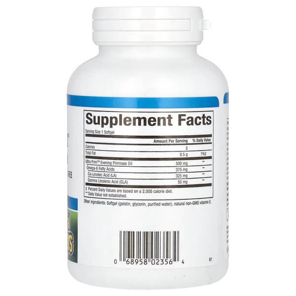Масло примули вечерней 500 мг Natural Factors (Evening Primrose Oil) 180 жидких капсул