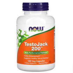 Підтримка чоловічого здоров'я NOW Foods (TestoJack 200) 120 вегетаріанських капсул