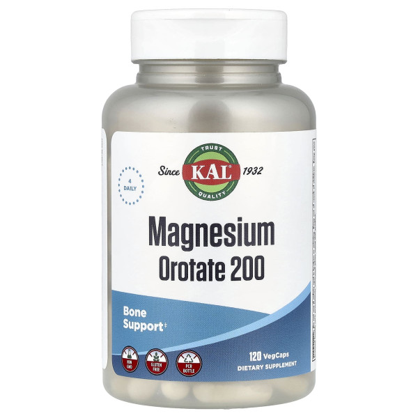 Оротат магния KAL (Magnesium Orotate) 200 мг 120 капсул