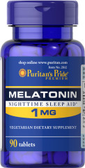 Мелатонин, Melatonin, Puritan's Pride, 1 мг, 90 таблеток