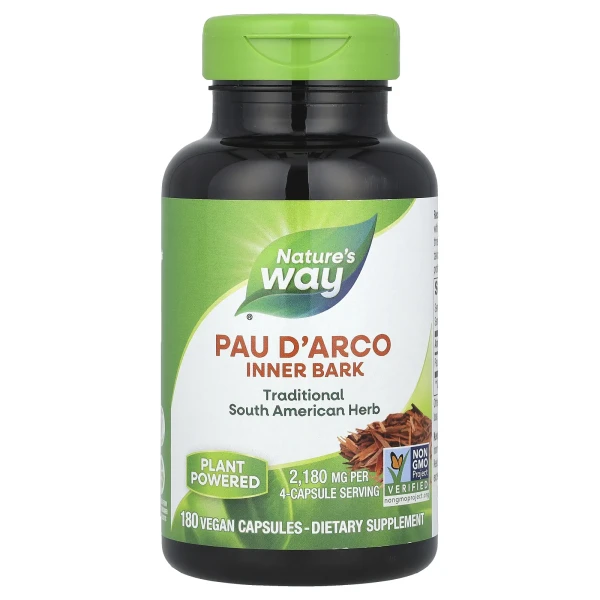 Муравьиное дерево (внутренний слой коры) Nature's Way (Pau d'Arco) 545 мг 180 веганских капсул