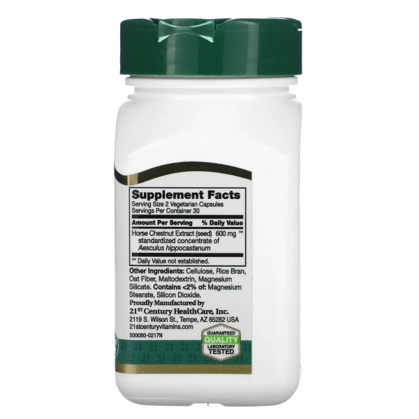 Экстракт конского каштана 21st Century (Horse Chestnut Extract) 300 мг 60 капсул