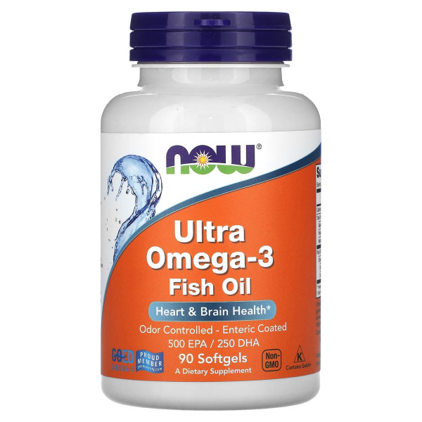 Ультра Омега-3 Now Foods (Ultra Omega-3 500 EPA/250 DHA) 90 капсул
