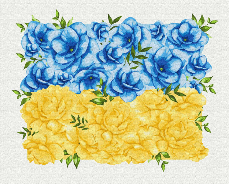Картина за номерами Квітучий прапор ©Svetlana Drab 40x50 см Brushme