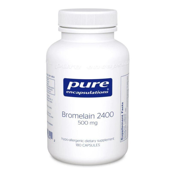 Бромелайн 2400, Bromelain, Pure Encapsulations, 500 мг, 180 капсул