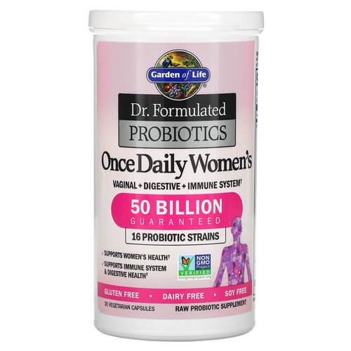 Пробиотики для женщин 50 млрд КОЕ Garden of Life (Probiotics Once Daily Women's) 30 растительных капсул