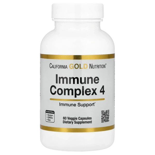 Комплекс для поддержки иммунитета California Gold Nutrition (Immune Complex 4) 60 вегетарианских капсул