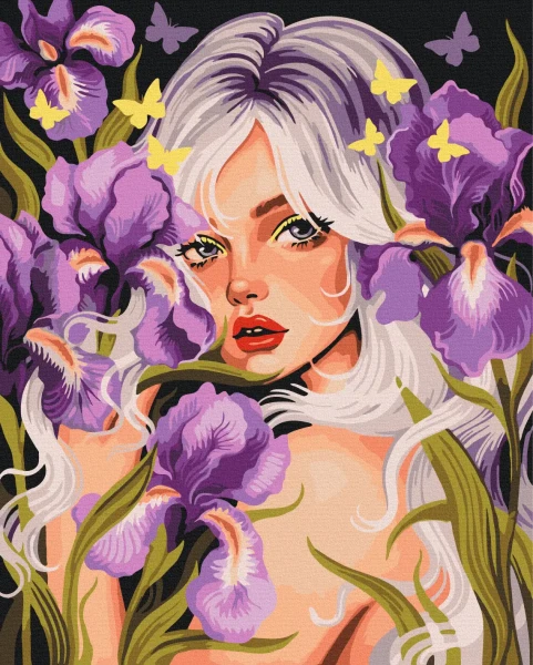 Картина за номерами Квіткова мольфарка © Polina Skurykhina  Brushme 40x50