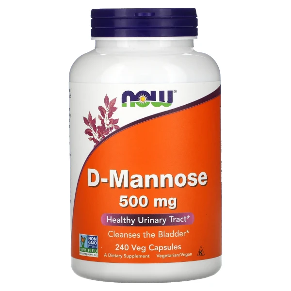 D-маноза NOW Foods (D-Mannose) 500 мг 240 рослинних капсул