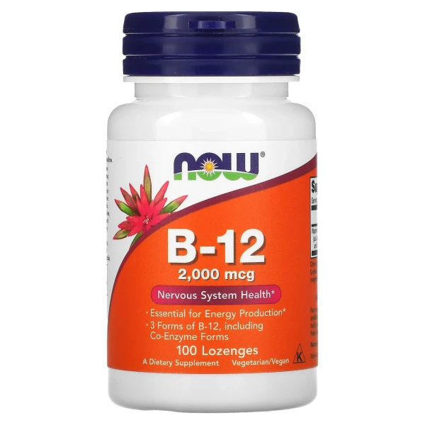 Вітамін В12 Now Foods (Vitamin B12) 2000 мкг 100 льодяників