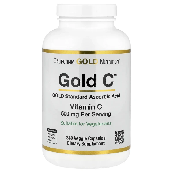 Витамин C California Gold Nutrition (Gold C Vitamin C) 500 мг 240 капсул