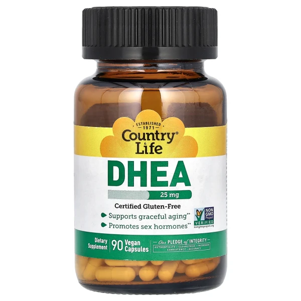 ДГЕА Country Life (DHEA) 25 мг 90 капсул