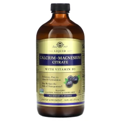 Кальцій Магній + Д3 Solgar (Calcium Magnesium Vitamin D3) смак чорниці 473 мл