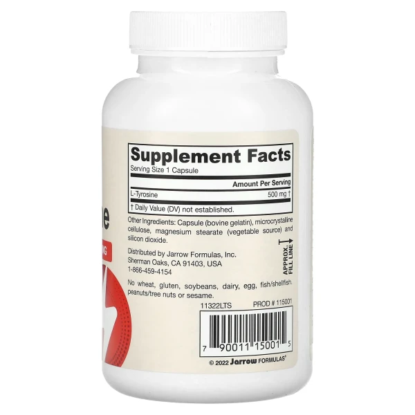 Л-Тирозин Jarrow Formulas (L-tyrosine) 500 мг 100 капсул