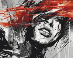 Картина за номерами Портрет тушшю  Brushme 48x60