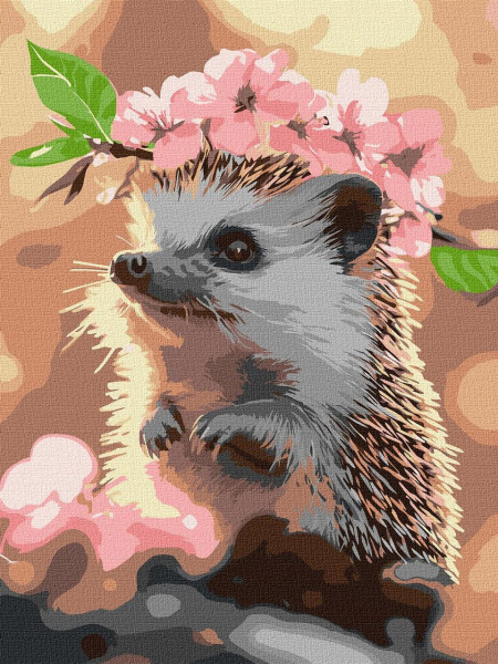 Картина по номерам Животные Милый ежик 30x40 см Ideyka