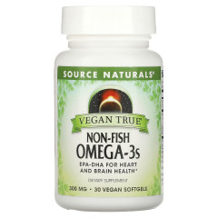 Омега-3 з морських водоростей Source Naturals (Non-Fish Omega-3) для веганів 300 мг 30 капсул