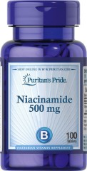 Ниацинамид 500 мг Puritan's Pride (Niacinamide) 100 таблеток