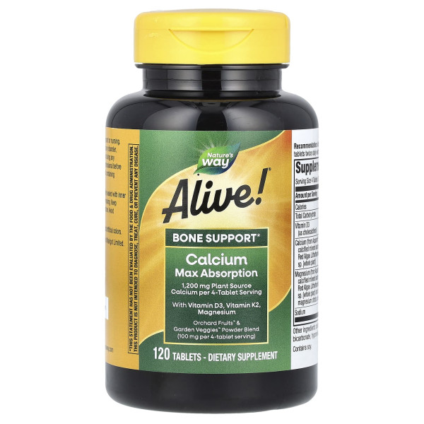 Nature's Way, Alive!, Calcium Max Absorption, 120 таблеток