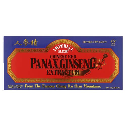 Екстракт червоного женьшеню Imperial Elixir (Chinese Red Panax Ginseng Extractum) 10 флаконів по 10 мл