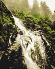 Картина за номерами Шум водоспаду  Brushme 40x50