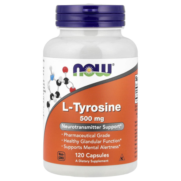 L-Тирозин Now Foods (L-tyrosine) 500 мг 120 капсул