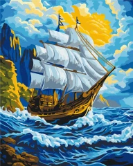 Картина за номерами Корабель Фрегат) Brushme 40x50