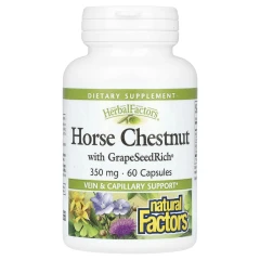 Екстракт кінського каштану та виноградних кісточок Natural Factors (Horse Chestnut with GrapeSeedRich) 350 мг 60 капсул