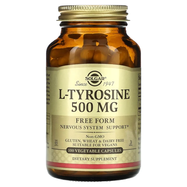 Л-Тирозин Solgar (L-tyrosine) 500 мг 100 капсул