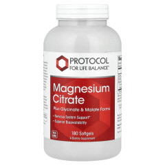 Магній цитрат Protocol for Life Balance (Magnesium Citrate) 180 гелевих капсул