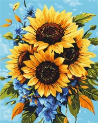 Картина за номерами Букет соняшників 40x50 Brushme