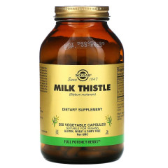 Розторопша, Milk Thistle, Solgar, 250 вегетаріанських капсул (450 мг на капсулу)