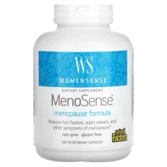Natural Factors, WomenSense, MenoSense, засіб для підтримки під час менопаузи, 180 вегетаріанських капсул