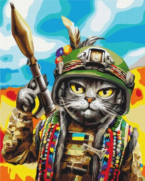 Картина за номерами Котик Гуцул ©Маріанна Пащук  Brushme 48x60